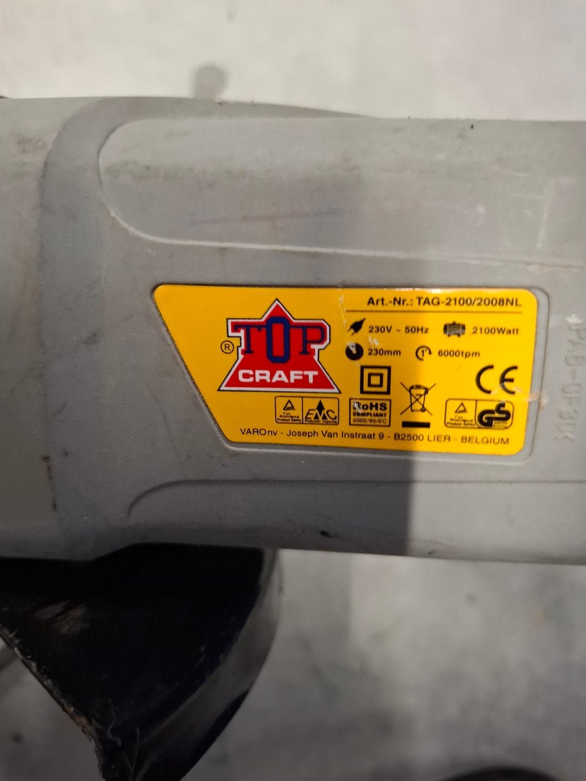 TOP CRAFT SLIJPMACHINE, Ophalen, Minder dan 700 watt, Werkbankslijpmachine