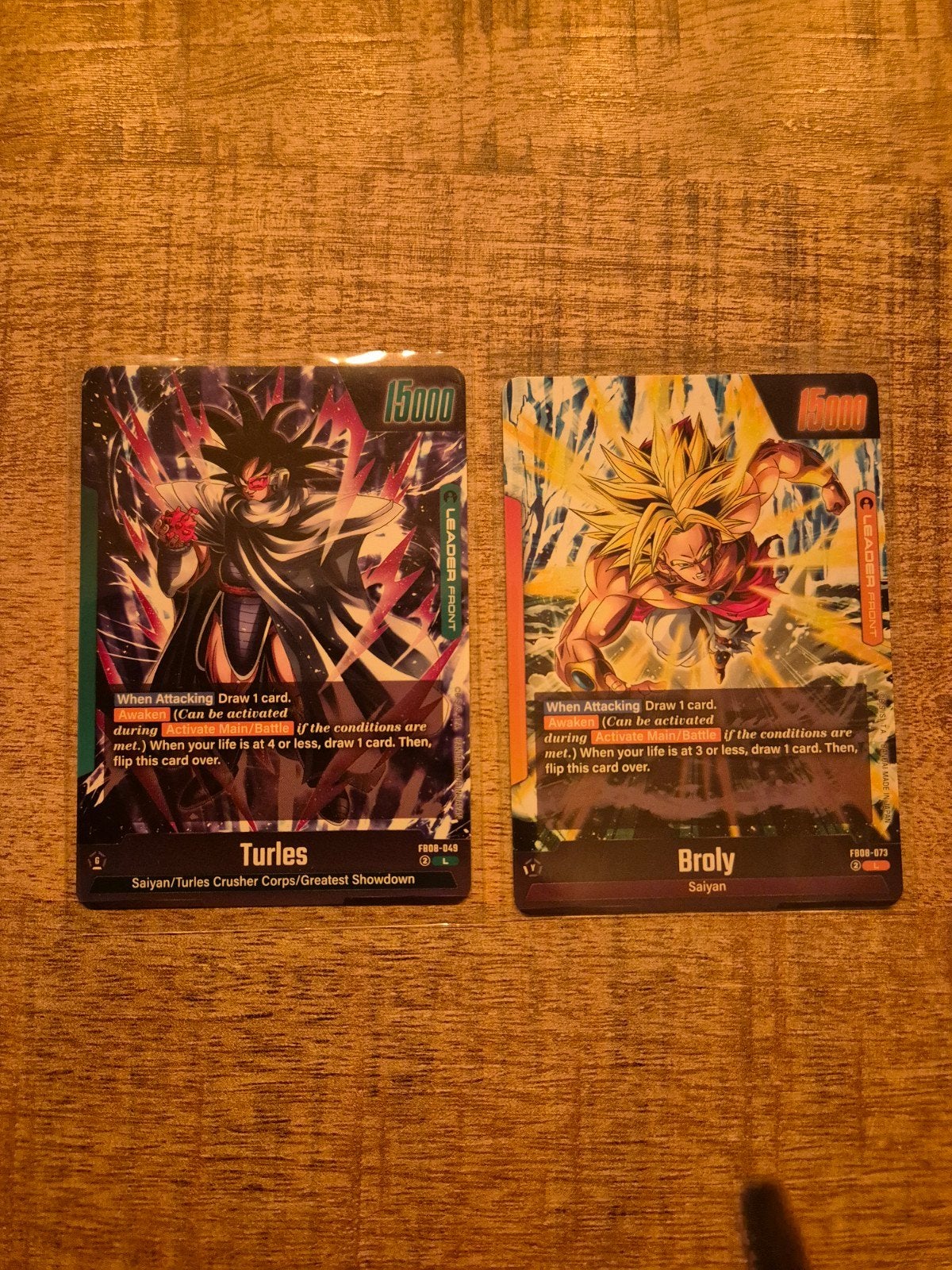Dragon Ball Super Card Game: Turles & Broly Leader Cards, Ophalen of Verzenden
