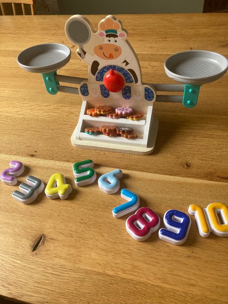 Speelgoed weegschaal leren tellen, Ophalen of Verzenden, Zo goed als nieuw, Rekenen