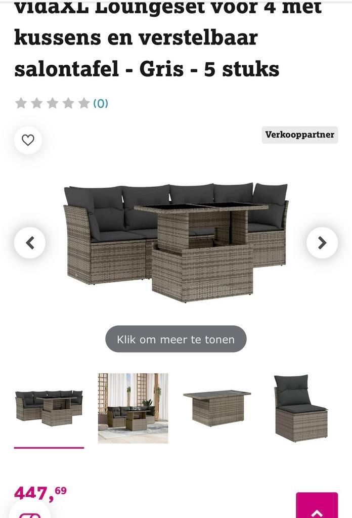 Leuke tuinmeubel balkon set van vidaxl, Ophalen, Zo goed als nieuw