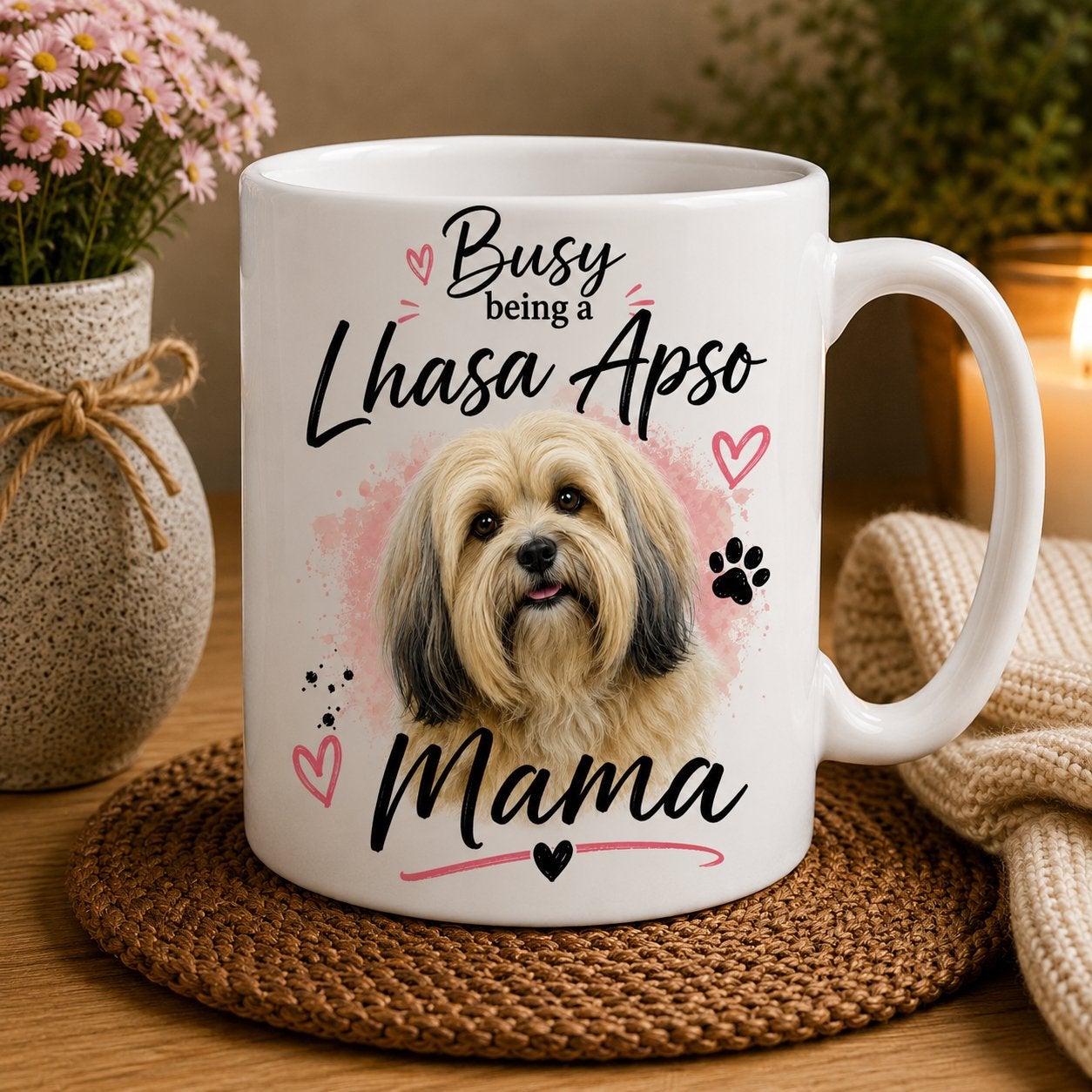 Busy being a Lhasa Apso Mama - Mok, Dieren en Toebehoren, Verzenden, Nieuw