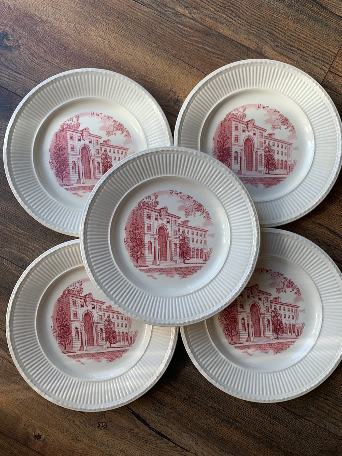 5 vintage Wedgwood Edme borden Trinity College (1950s), Ophalen