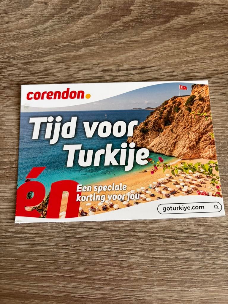 Corendon kadobon €50, Tickets en Kaartjes, Eén persoon, Cadeaubon