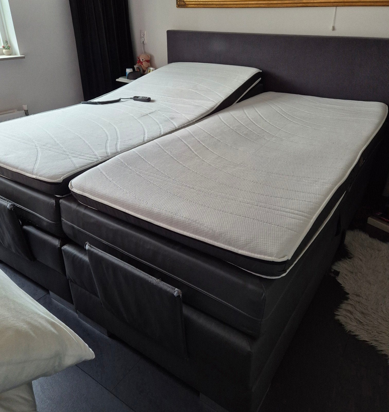Boxspring elektrisch, Ophalen, Gebruikt, Tweepersoons, 180 cm