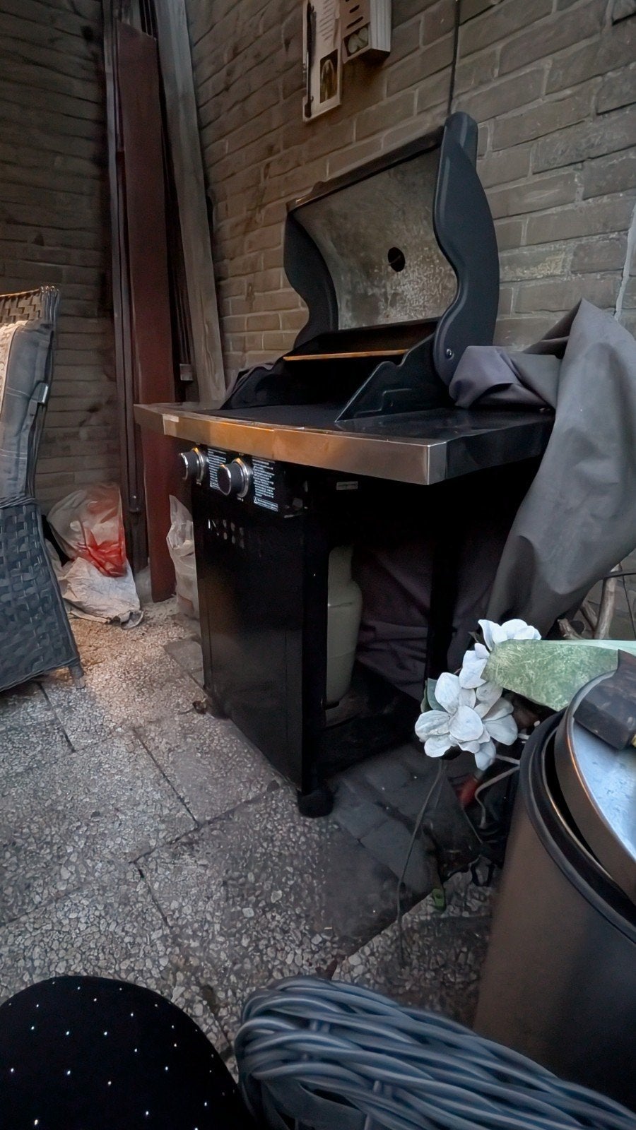 Bonfire BBQ op gas - brandt goed, wieltje defect, Ophalen of Verzenden