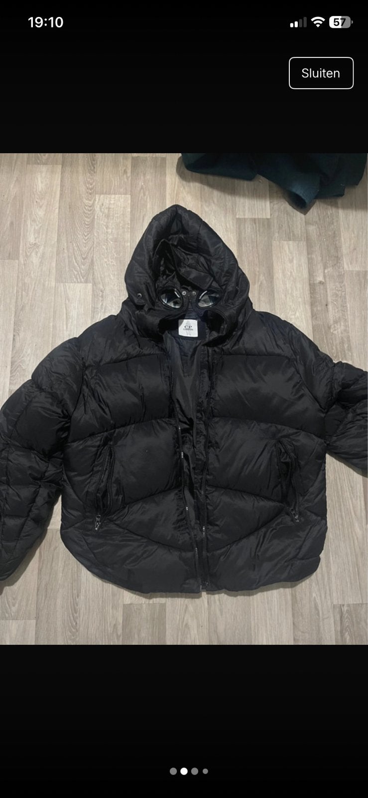 Cp company x palace puffer, Kleding | Heren, Jassen | Winter, Ophalen of Verzenden, Zo goed als nieuw, Zwart