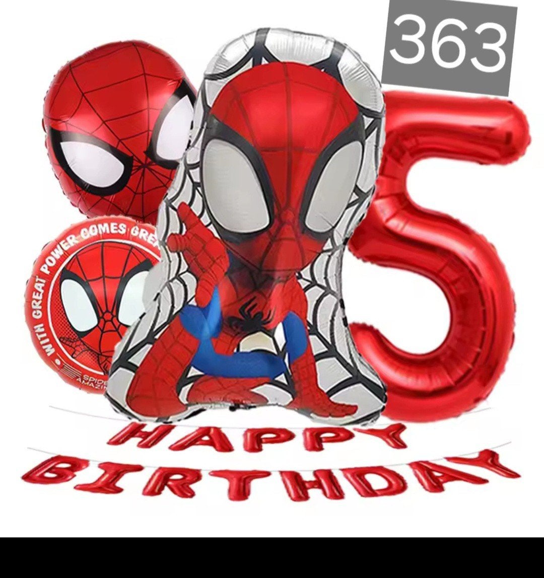 Spiderman Verjaardag Ballonnen Set - Nieuw, Ophalen of Verzenden, Nieuw, Versiering, Verjaardag