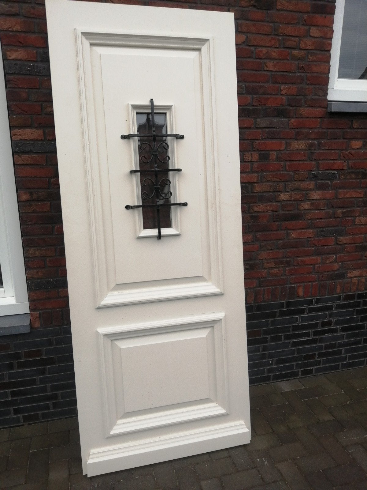 nw merbau voordeur met siersmeedwerk 231.5 x 93 cm, Doe-het-zelf en Verbouw, Deuren en Horren, Ophalen, 80 tot 100 cm, 215 cm of meer