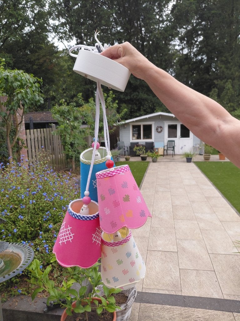 lamp lief met 4 kapjes voor plafond, Lief! Lifestyle, Ophalen of Verzenden, Zo goed als nieuw, Meerkleurig