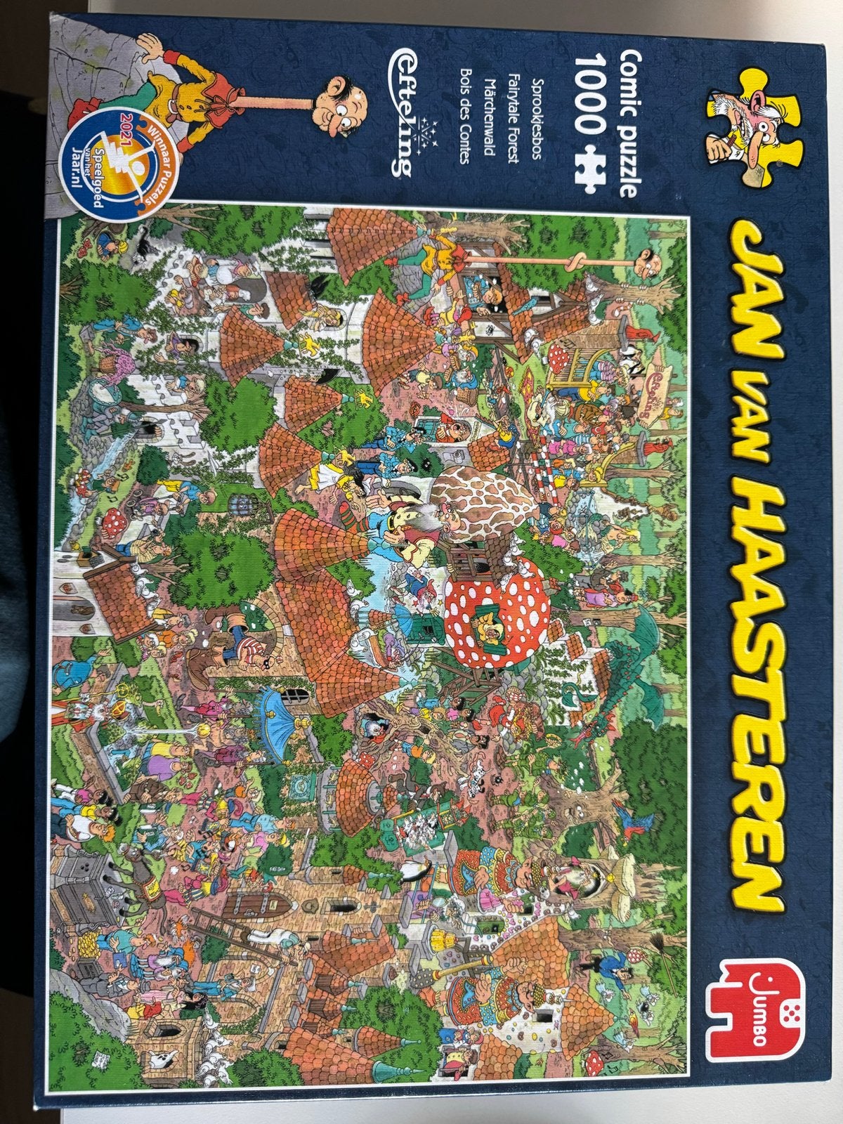 Jan van Haasteren Efteling Sprookjesbos Puzzel 1000 stukjes, Ophalen of Verzenden, Meer dan 50 stukjes, Gebruikt, 6 jaar of ouder