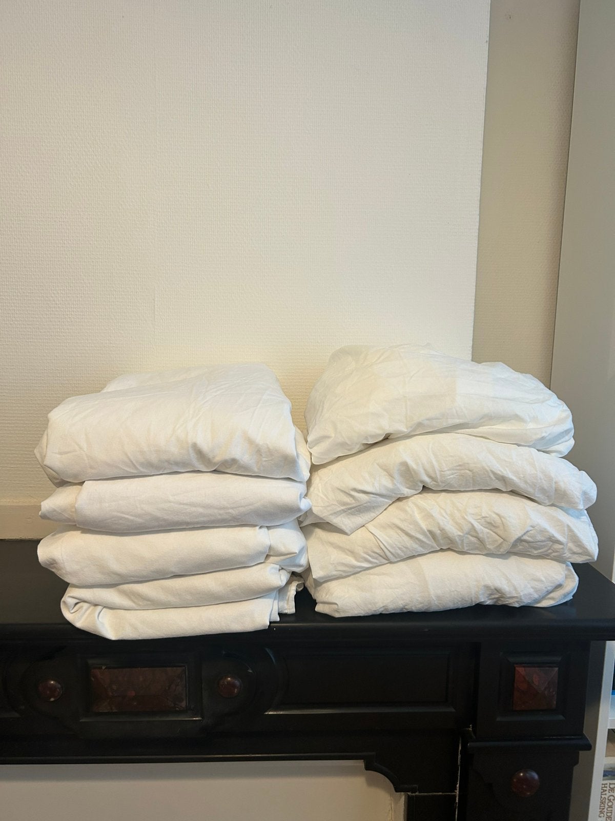 IKEA 4 dvala hoeslaken 140x200, 4 dekbedovertrek 200x200 wit, Huis en Inrichting, Wit, Dekbedovertrek, Katoen, Tweepersoons