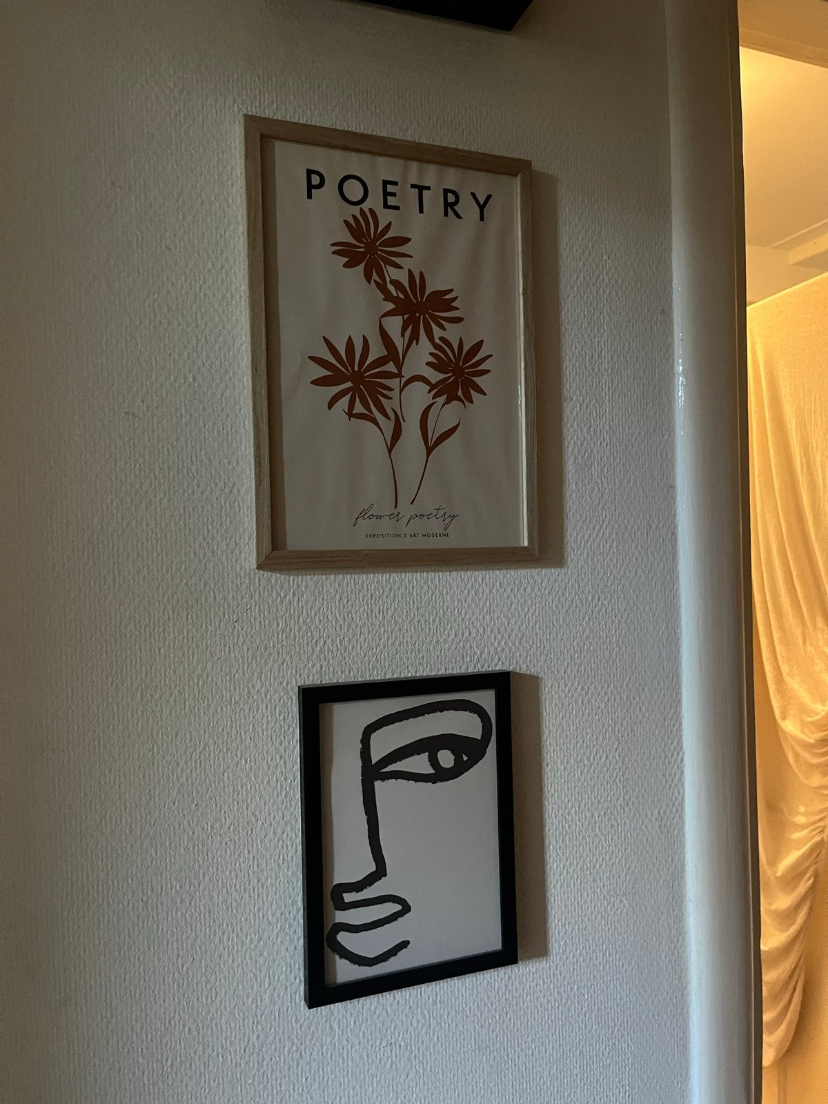 Set van 2 kunst prints - 'Poetry' en abstract gezich, Ophalen, 50 – 75, Minder dan 50 cm, Print