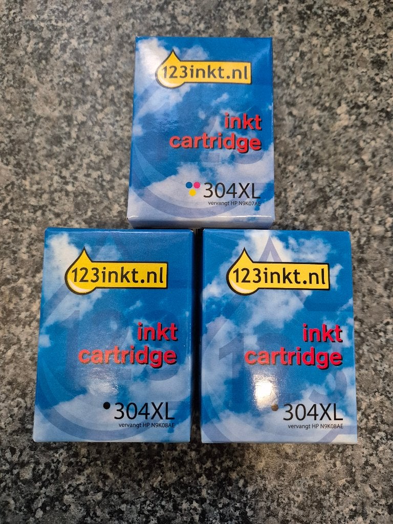 3 x 304 XL 123 inkt nieuw in doos, Ophalen of Verzenden, Nieuw, Cartridge, 123 inkt.nl
