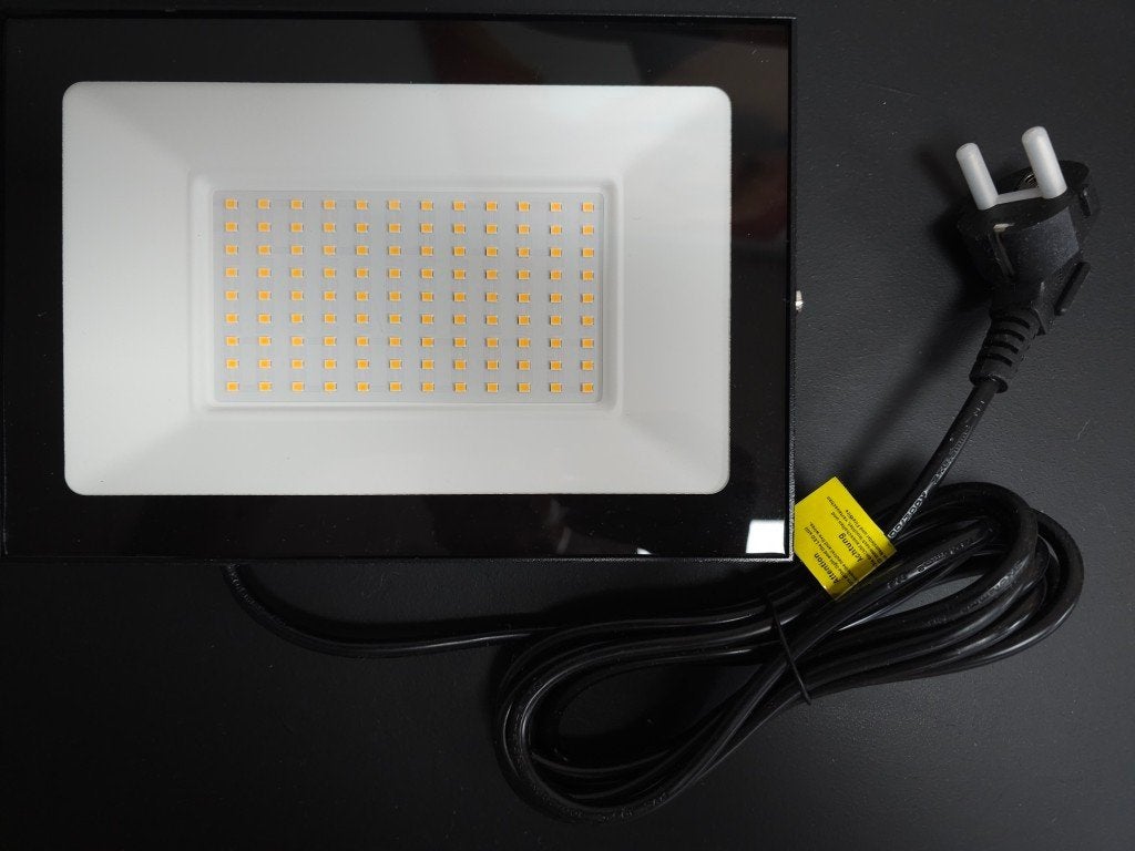 Bouwlamp 100W LED Warmwit met stekker Prijs € 14,95 NIEUW, Ophalen of Verzenden, Nieuw, 50 tot 200 watt, Lamp