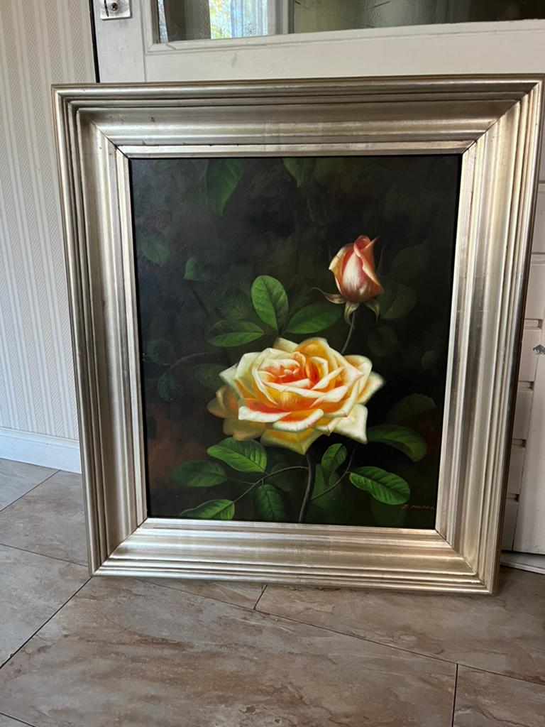 Prachtige olieverf bloemen stilleven schilderij, Ophalen of Verzenden