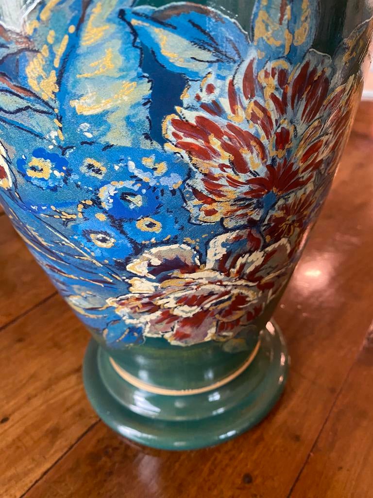 schemerlamp met beschilderde aardewerk voet, Ophalen