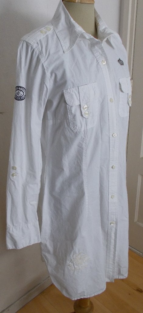 Lange witte blouse/jurk van L' Argentina! M, Verzenden, Zo goed als nieuw, Maat 38/40 (M), Wit