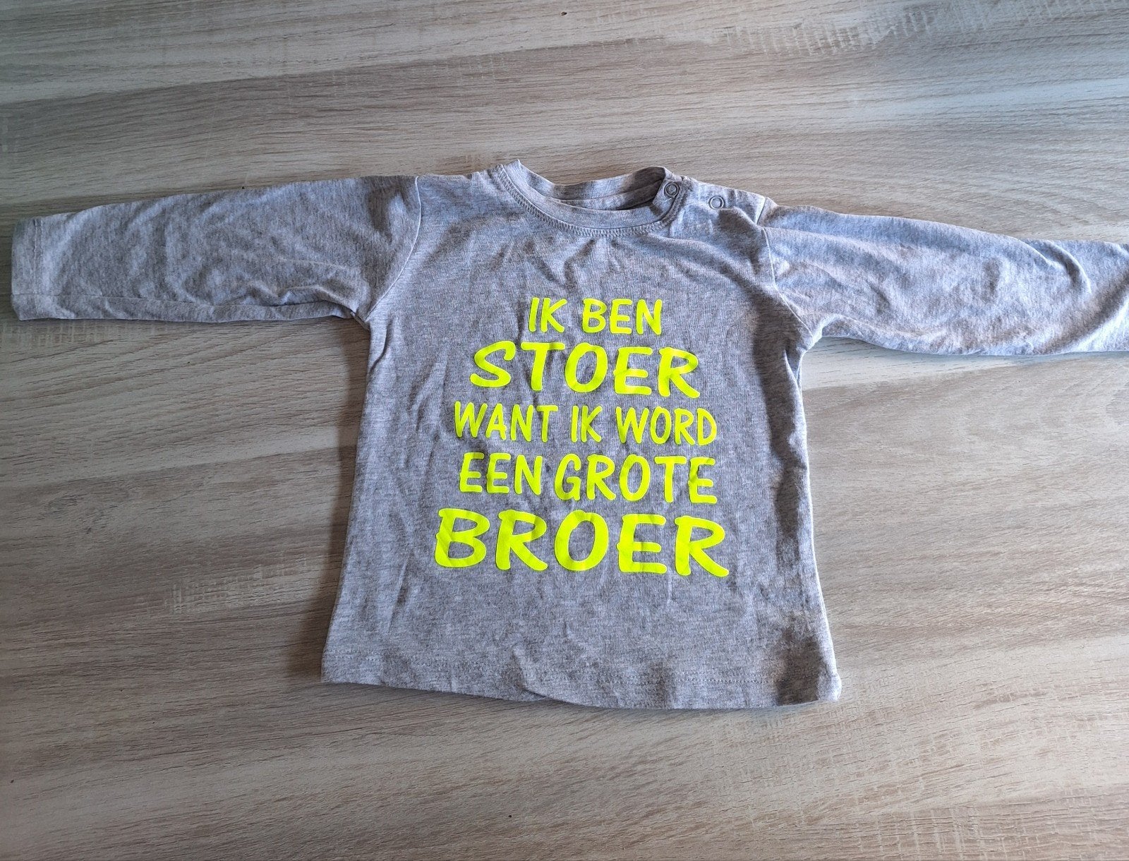 Stoer shirt 'Ik word grote broer' - Maat 80, Ophalen of Verzenden, Gebruikt, Onbekend, Jongen