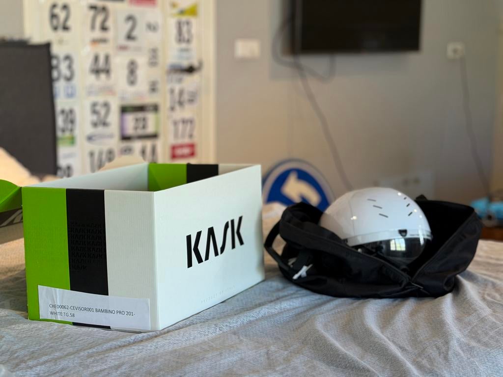Kask Bambino Pro Wit Tijdrithelm - Maat M, Ophalen of Verzenden, Nieuw, M, Heer of Dame