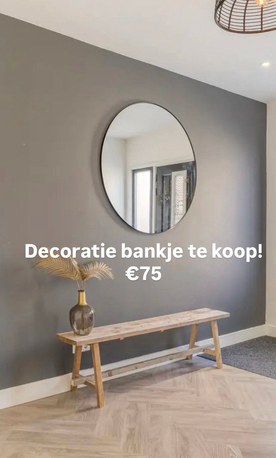Decoratie bankje, Ophalen, Minder dan 50 cm, Zo goed als nieuw, Minder dan 100 cm