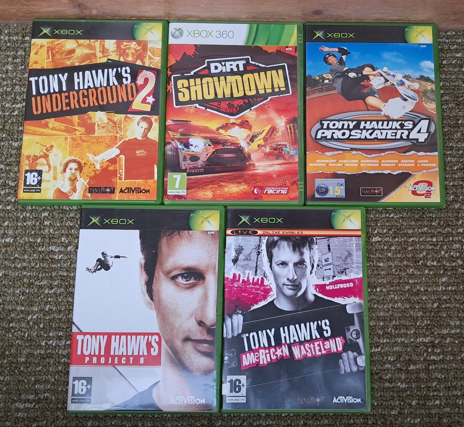Set van 4 Tony Hawk games (Originele Xbox) – skate reeks, 1 speler, Ophalen of Verzenden, Zo goed als nieuw, Vanaf 3 jaar