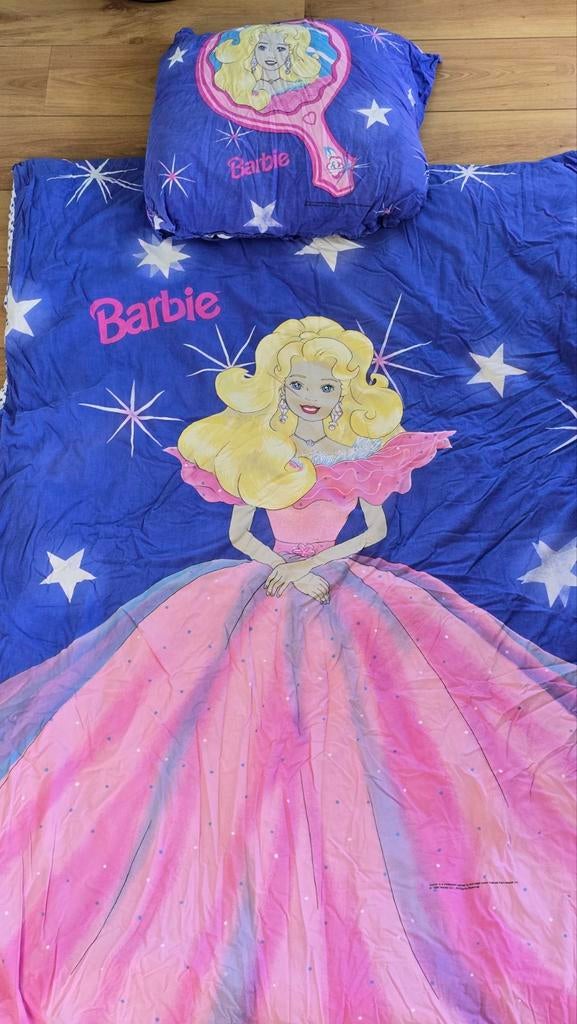Barbie dekbedovertrek Mattel 1995 vintage – complete set, Meisje, Dekbedovertrek, Ophalen of Verzenden, Zo goed als nieuw