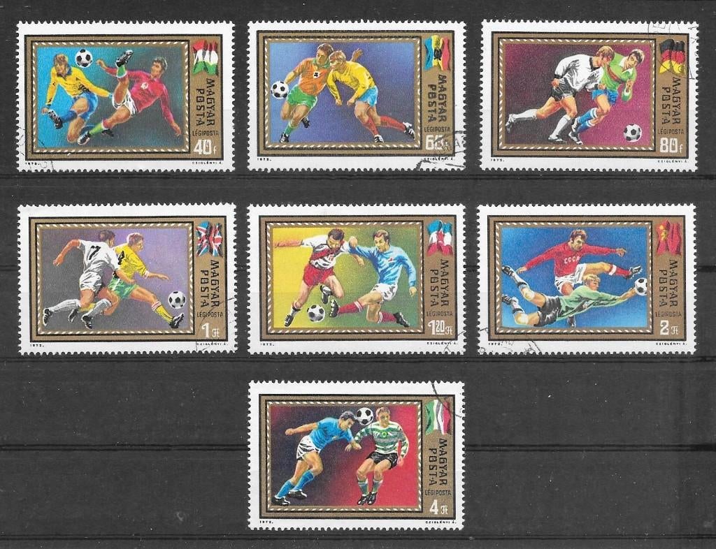 Hongarije 1972  Voetbal, Verzenden, Gestempeld