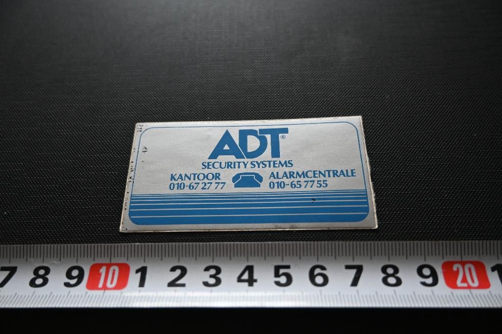 sticker rotterdam ADT security systems, Verzamelen, Stickers, Zo goed als nieuw, Ophalen