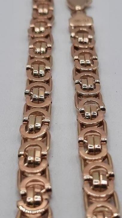 gouden platte koningsketting 14kt, Www.bredajuwelier.nl, Nieuw, Ophalen of Verzenden, Www.bredajuwelier.nl