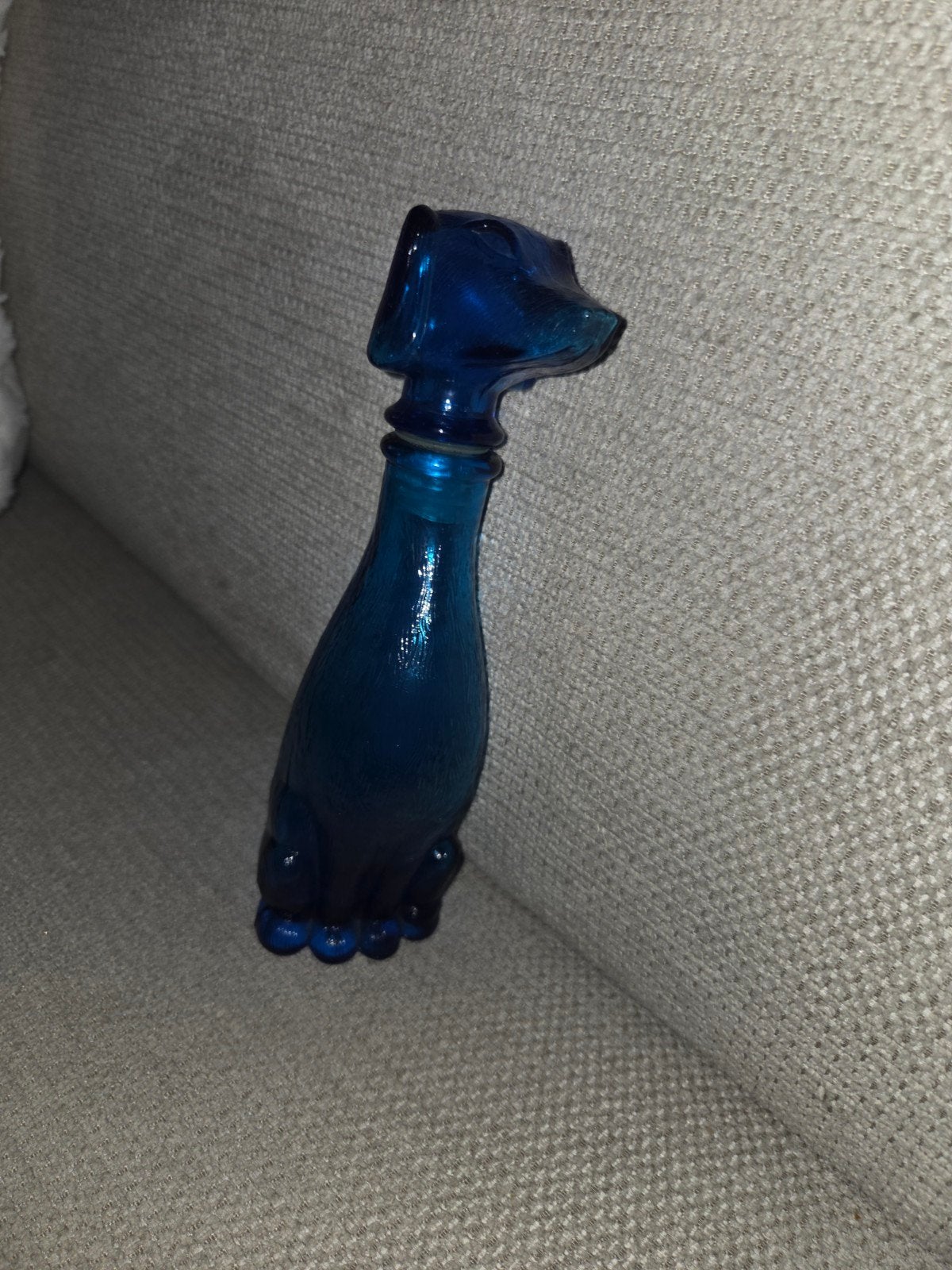 Blauwe Empoli Karaf Model Hond, Ophalen of Verzenden
