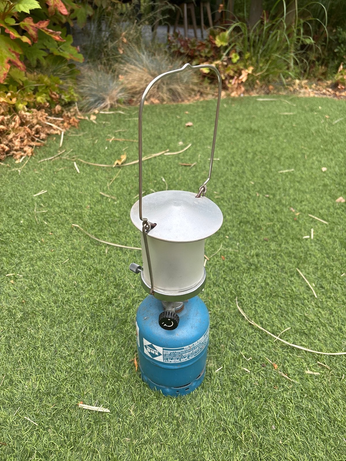 Vintage Campingaz Lumogaz R gaslamp - draagbaar en zuinig, Ophalen, Gebruikt