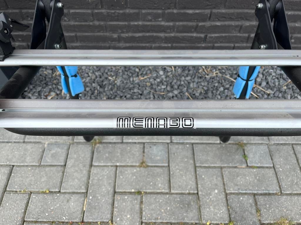 Fietsendrager op achterklep: Menabo Polaris 2, Auto diversen, Fietsendragers, Elektrische fiets, Zo goed als nieuw, 2 fietsen