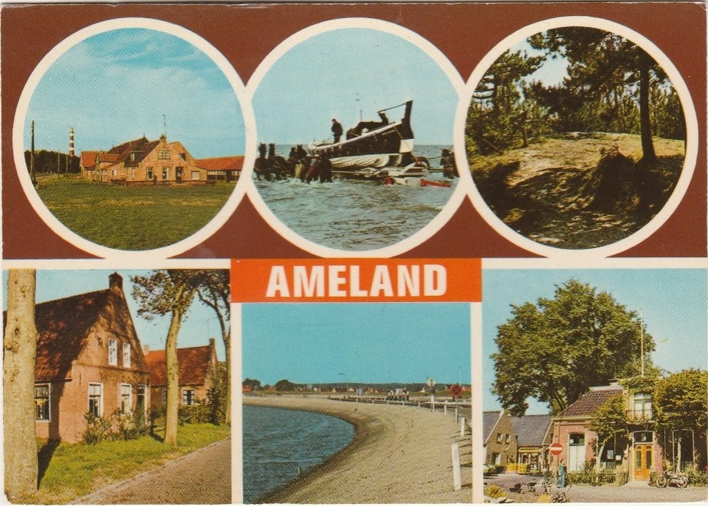 AMELAND Boerderij Reddingsboot Bos, Verzenden, 1980 tot heden, Gelopen, Waddeneilanden