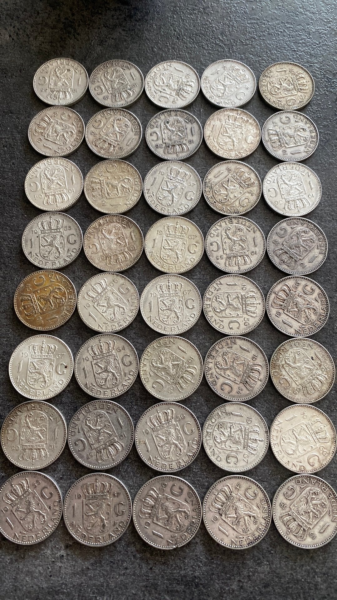 Zilveren guldens, Ophalen of Verzenden, Koningin Juliana, 1 gulden