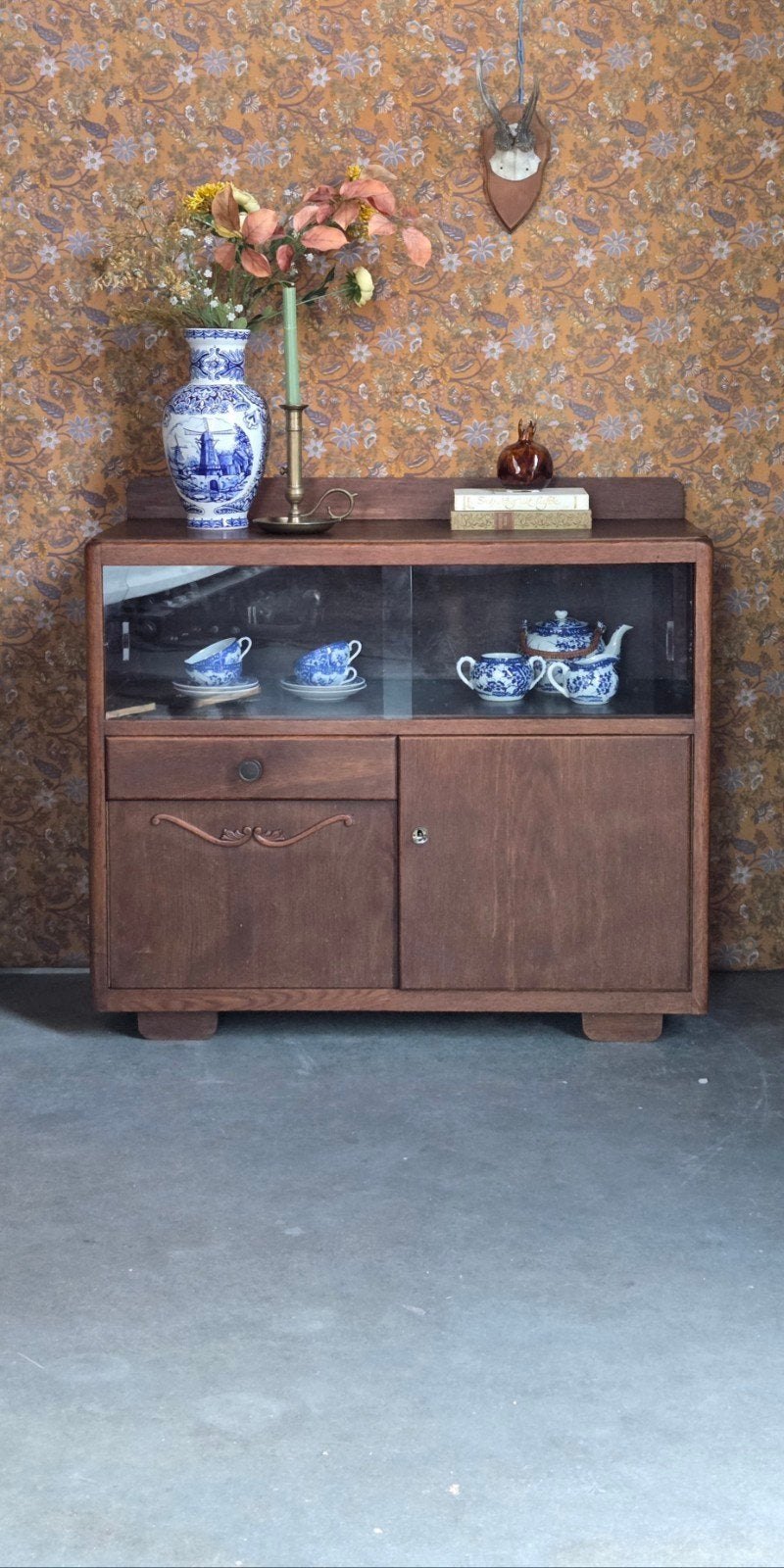 art deco theekastje vitrinekastje buffetkast dressoir, Ophalen