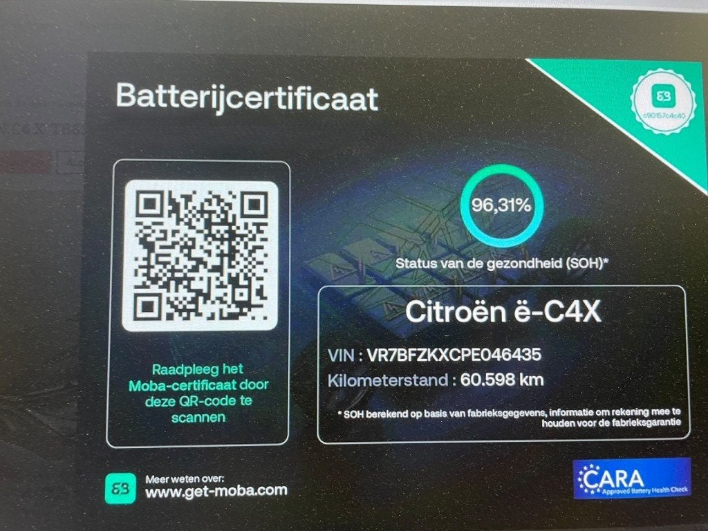 Citroen E-C4 Feel X 50 kWh - Carplay, Cruise, Clima, SOH 96,, Auto's, 136 pk, Gebruikt, Met garantie (alle), Parkeersensor
