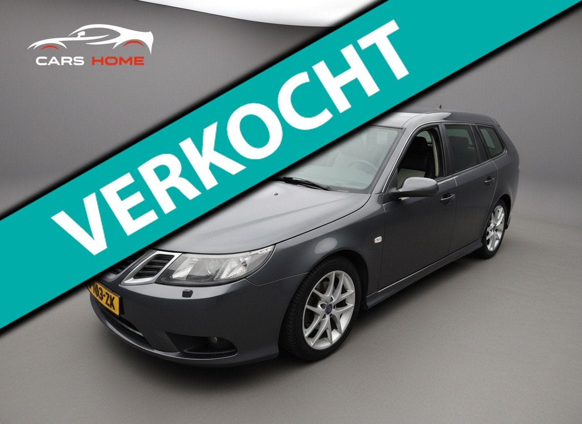 Saab 9-3 Sport Estate 1.8t BioPower Vector|top staat|leder|1, Auto's, Gebruikt, 4 cilinders, Overige brandstoffen, Leder