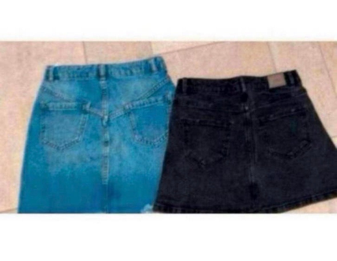 2 Zara spijkerrokken maat 128 - zwart en blauw, Ophalen of Verzenden, Zo goed als nieuw, Meisje, Jurk of Rok