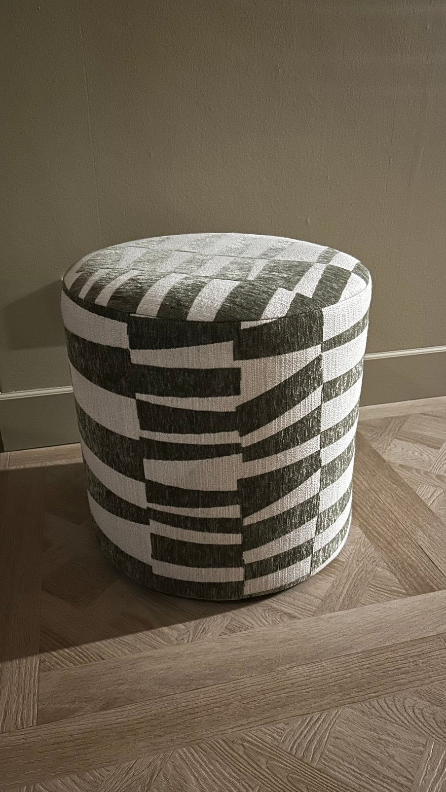 Kwantum poef lungro groen, Ophalen, Minder dan 50 cm, Rond, Minder dan 50 cm