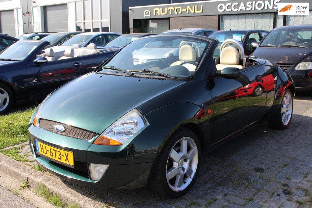 Ford Streetka 1.6 First Edition Cabrio APK juni 2027! Uniek!, Auto's, Ford, Gebruikt, Leder, Bedrijf, Handgeschakeld