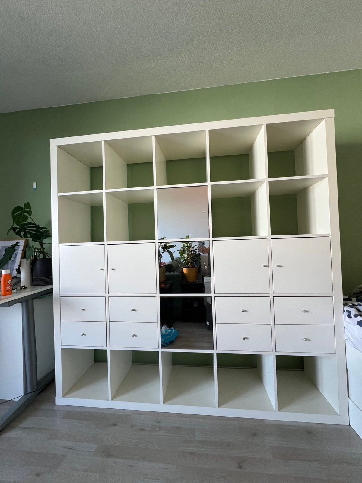 Ikea Kallax kast 5x5 (182x182cm), Huis en Inrichting, Kasten | Stellingkasten, Ophalen, Gebruikt
