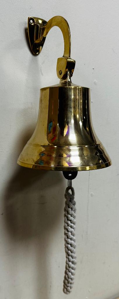 Scheepsbel van messing goud bel rondje cafe decoratie deco