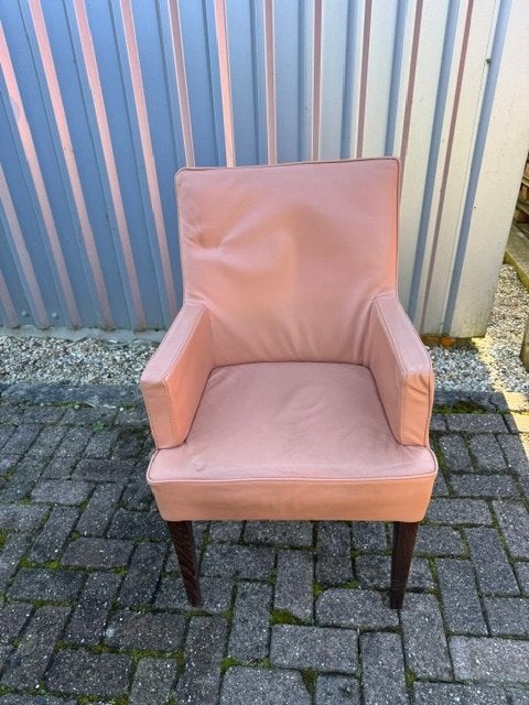 10 leren eetkamerstoelen Satelliet, Huis en Inrichting, Ophalen, Gebruikt, Overige kleuren, Leer