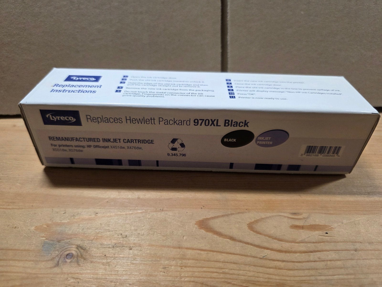 Lyreco Remanufactured Inkjet Cartridge 970XL Black, Ophalen of Verzenden, Nieuw, Cartridge, Lyreco