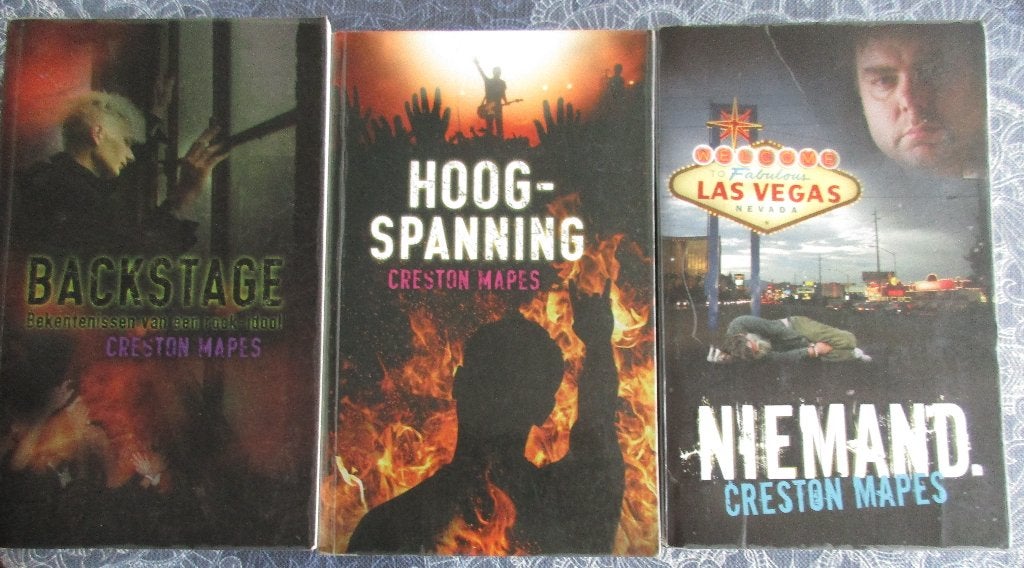 3 thrillers Creston Mapes - Hoogspanning, Backstage, Niemand, Boeken, Ophalen of Verzenden, Zo goed als nieuw