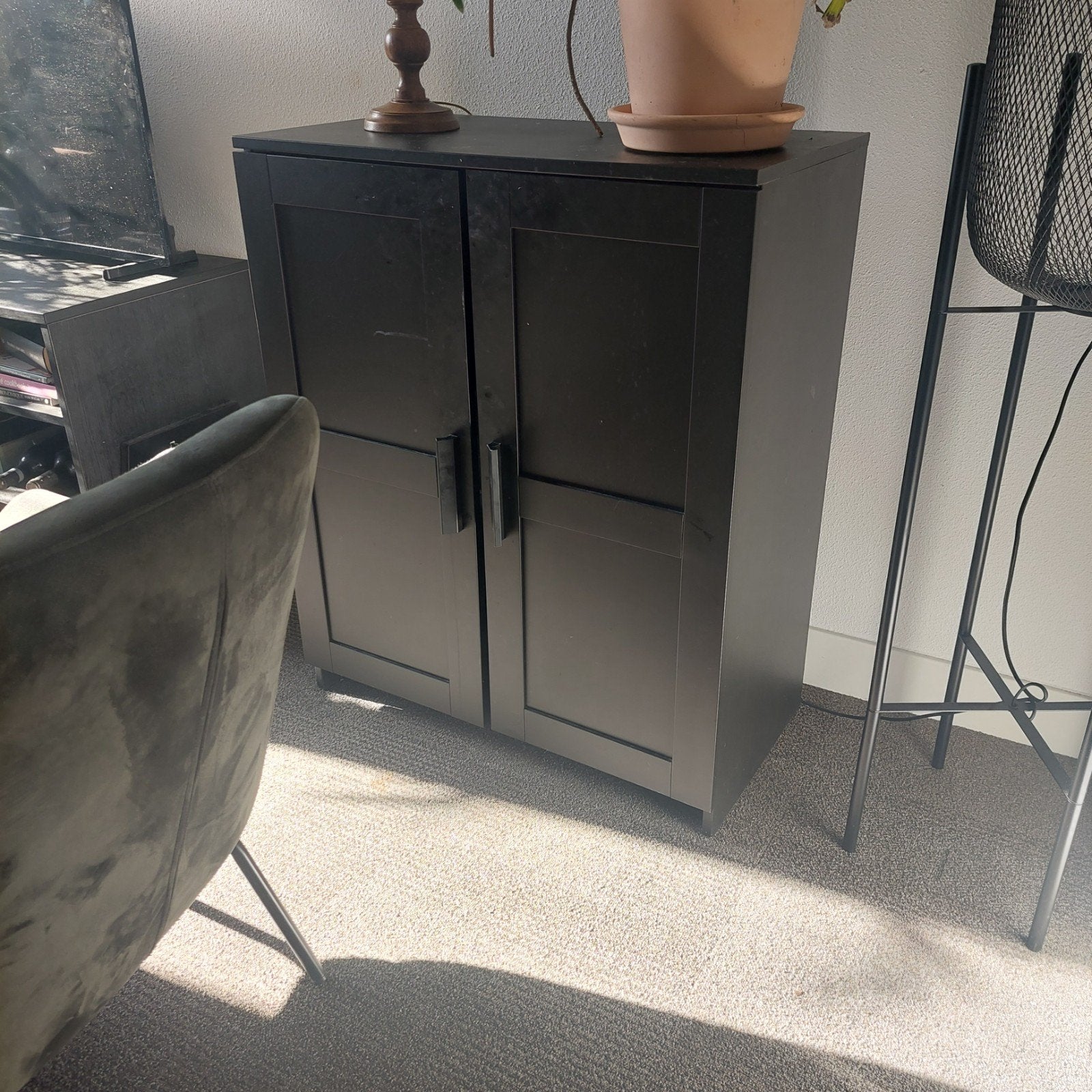 Zwarte kast - 95x78x41 cm - Gebruikt, Ophalen
