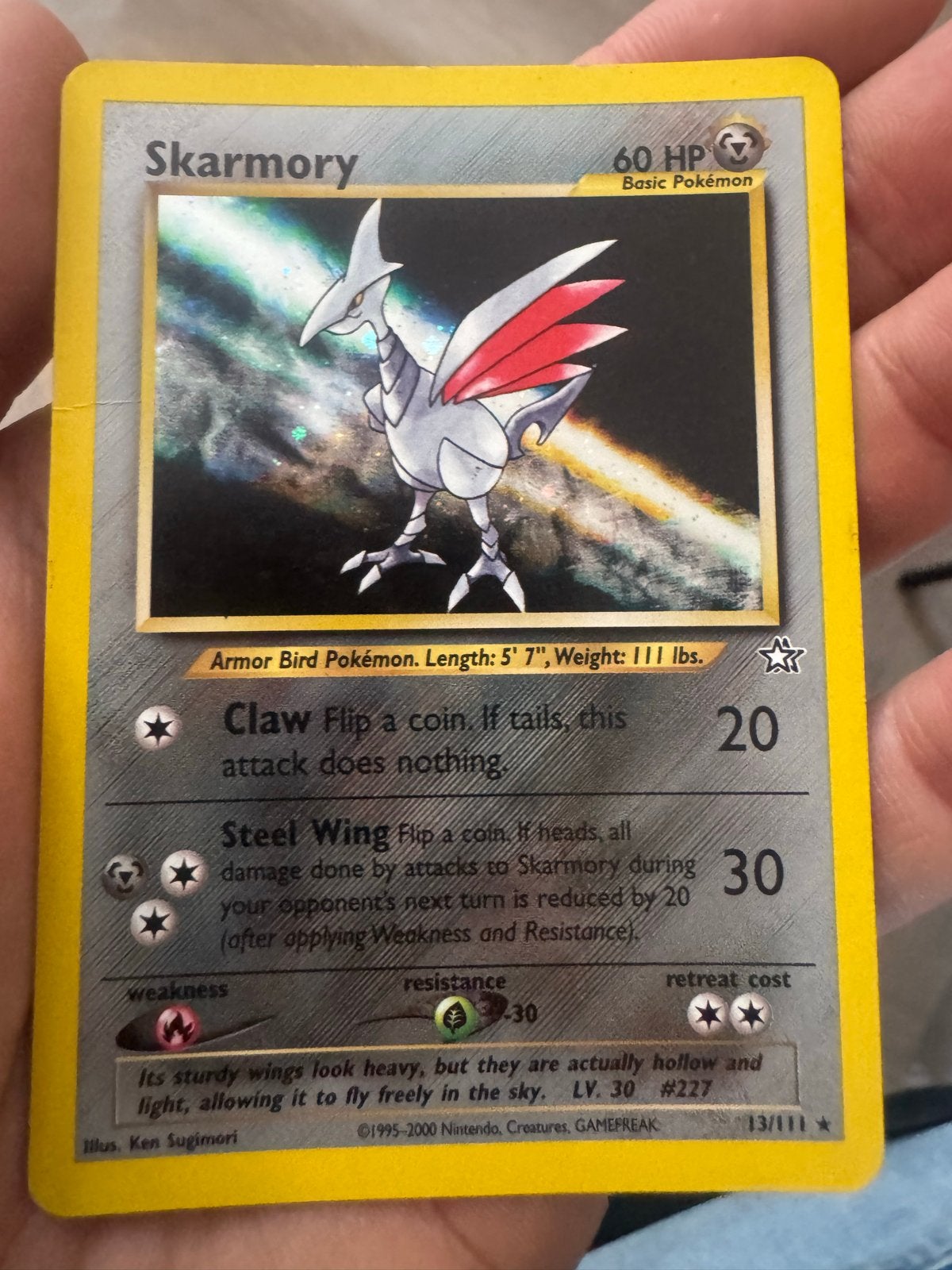 Skarmory Pokémon kaart (1995-2000) - Zeldzaam, Hobby en Vrije tijd, Verzamelkaartspellen | Pokémon, Ophalen of Verzenden, Losse kaart