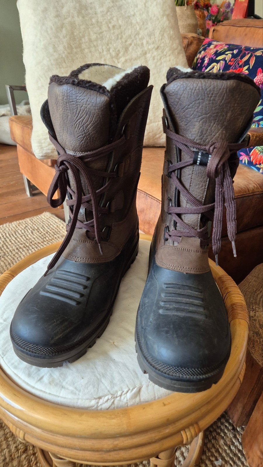 Olang leren waterdichte laarzen boots mt 46 wol gevoerd, Bruin, Olang, Boots, Ophalen of Verzenden