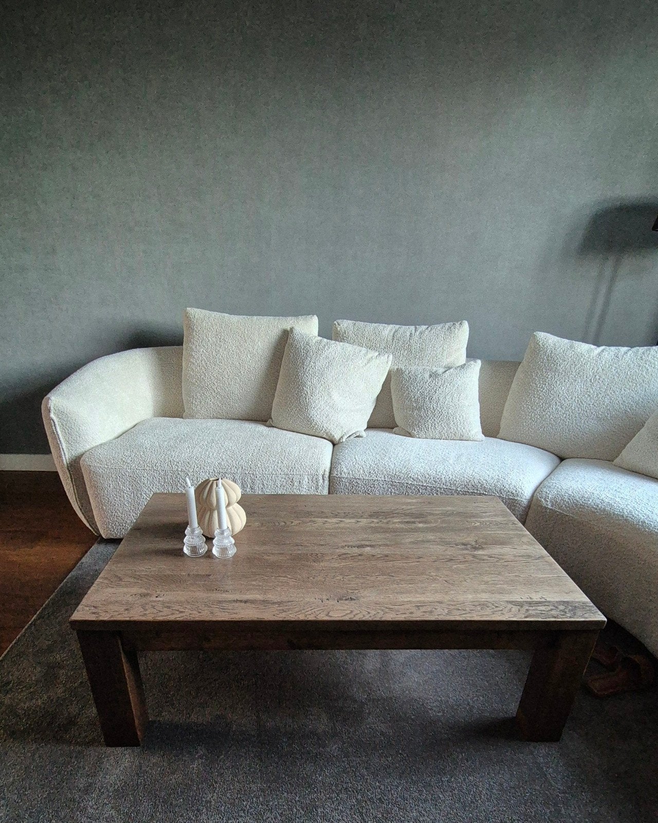 robuuste eikenhouten salontafel, Huis en Inrichting, Tafels | Salontafels, Ophalen, Gebruikt, 100 tot 150 cm, Eikenhout