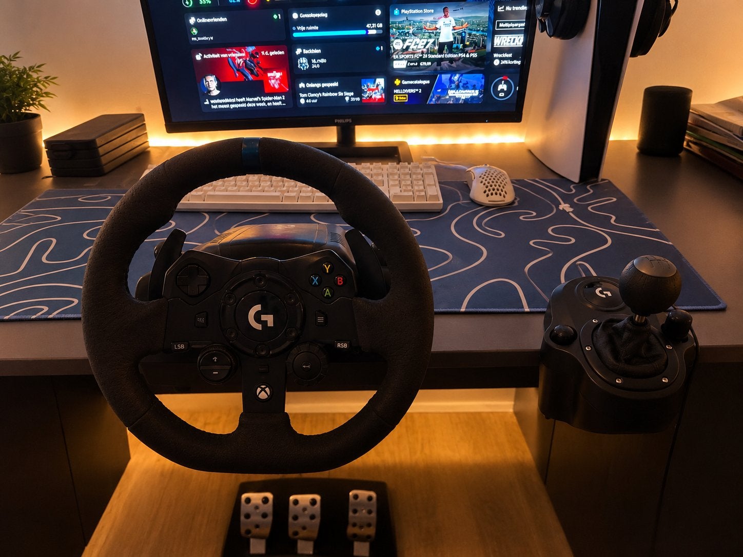 Logitech G923 TrueForce Racing Wheel + Shifter, Spelcomputers en Games, Racestuur, Xbox, Force feedback, Ophalen of Verzenden